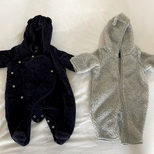 Gap Baby set of 2 Bear Ear Winter Fleece Suits